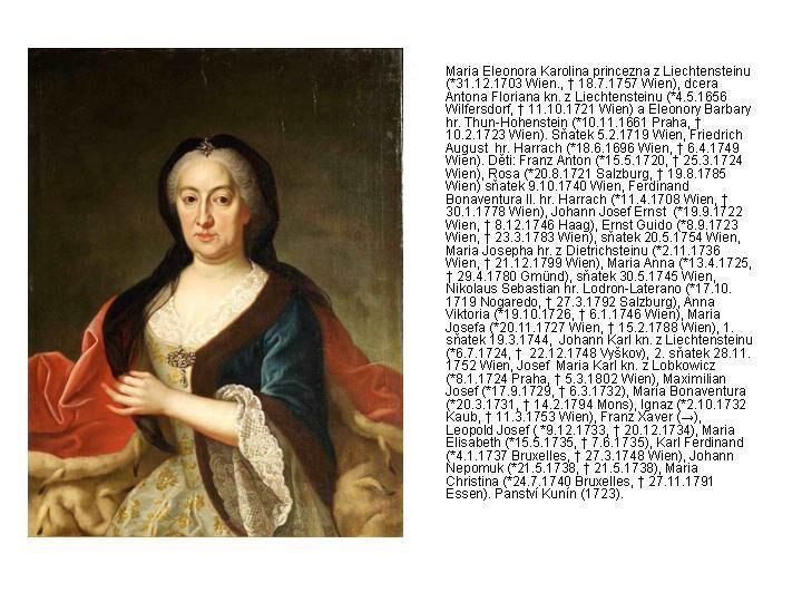 Marie Eleonora, hraběnka Harrachová 1723-1757